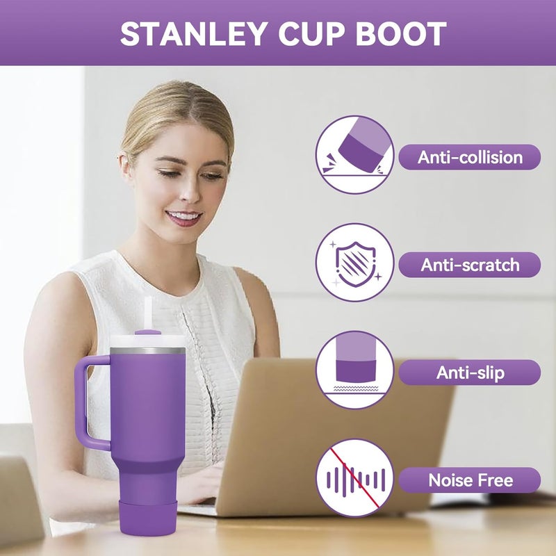 PICcircuit 2PCS for Stanley Boot, Silicone Bottom for Quencher Adventure 40oz 30oz IceFlow 20oz 30oz Bottle&for Hydroflask Tumbler 12-24oz for Stanley Cup Accessories Avoid Scratches&Noise - Image 5